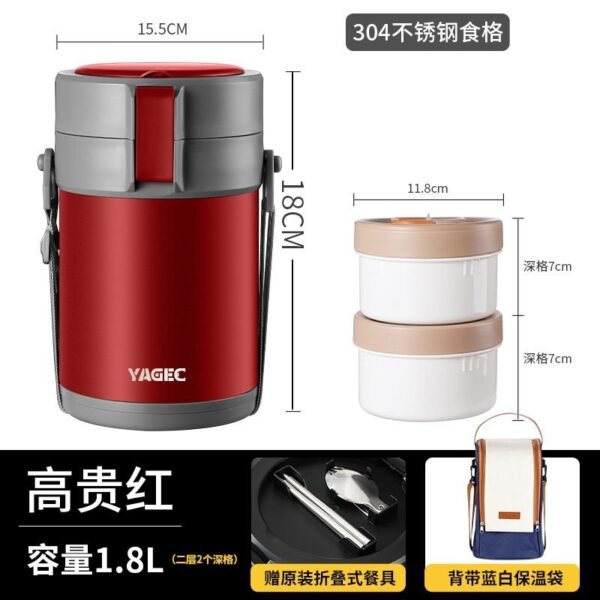 2 layer flask Lunch box