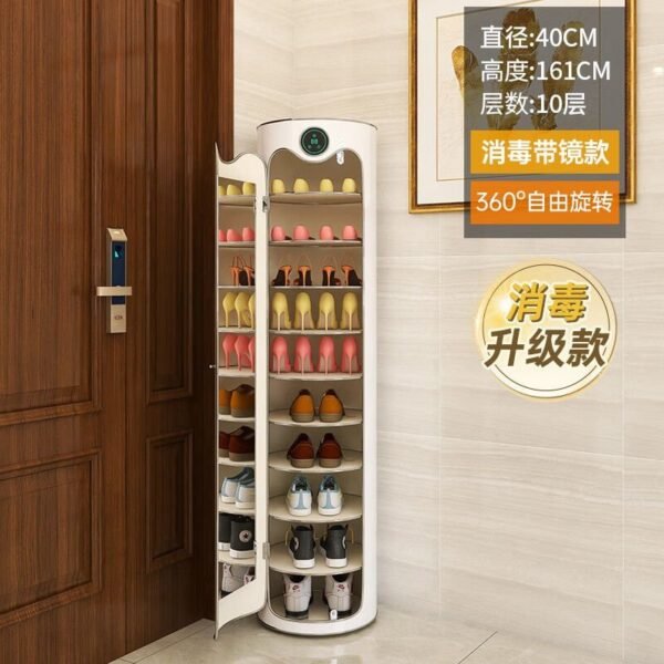 2025 New Model Rotating Shoe Cabinet Round Home Entryway Shoe Rack Hallway Wall-mounted Corridor